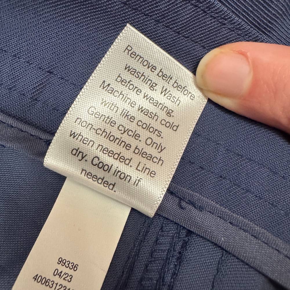 Nine West Women's Navy Blue Cargo Jumpsuit Pants; preppy beachy business - Picture 7 of 9